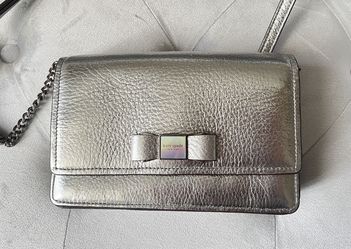 Kate Spade Metallic Leather Bow Bag Purse