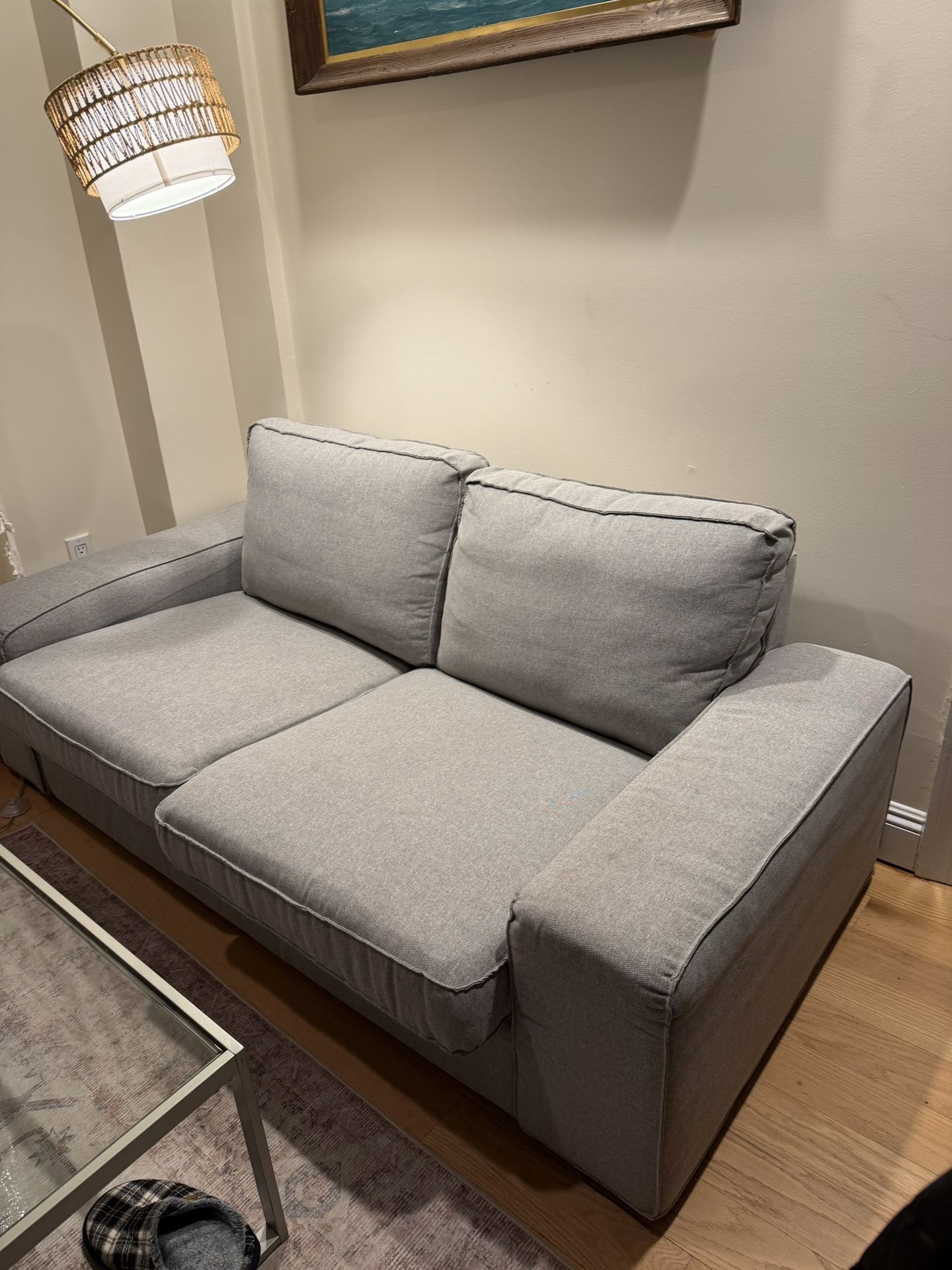 Gray IKEA loveseat 2-seat , 3-seat couch sofa