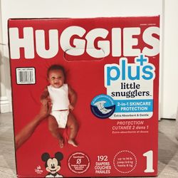 Huggies Plus Little Snugglers (Size 1) - 256 Diapers