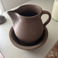 Pottery Bowl And Pitcher 