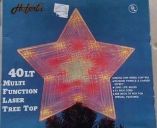 Christmas Lights Hoferts 40 Lights Laser Tree Topper Vintage Bin 6