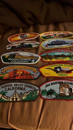 25 Boy Scout Shoulder Council Strips