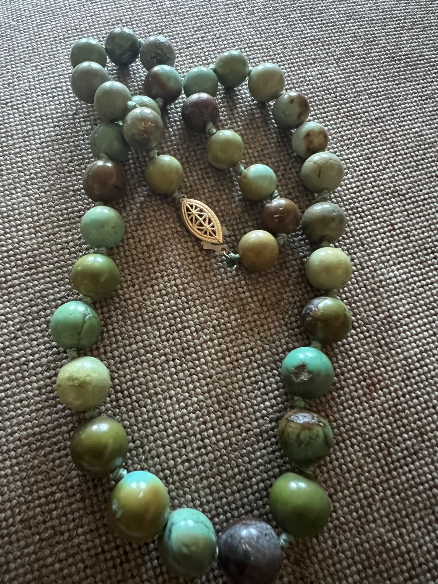 Vintage Natural Turquoise 14k Gold Filed Clasps