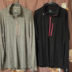 100% Merino Wool Set of 2 STOIC Men’s Performance 1/4-Zip Pullovers