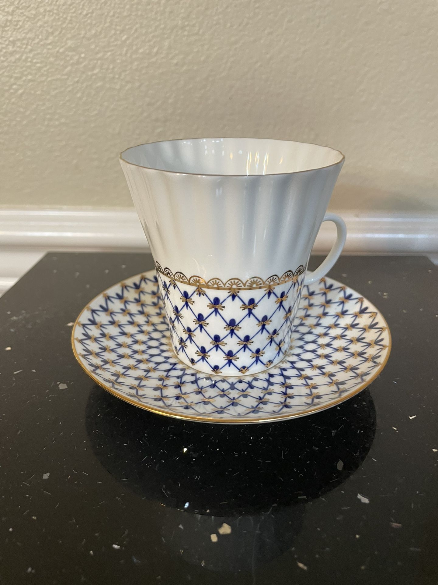 Lomonosov Porcelain Tea Cup & Saucer