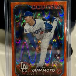 Topps 2024 Chrome Yoshinobu Yamamoto Rookie Rc Card /25 Dodgers