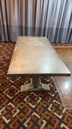 dining table polished concrete
