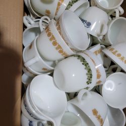 Vintage PYREX teacups and Saucers