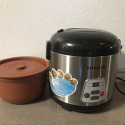 VITACLAY 2-IN-1 ORGANIC RICE N' SLOW COOKER IN CLAY POT VF7700