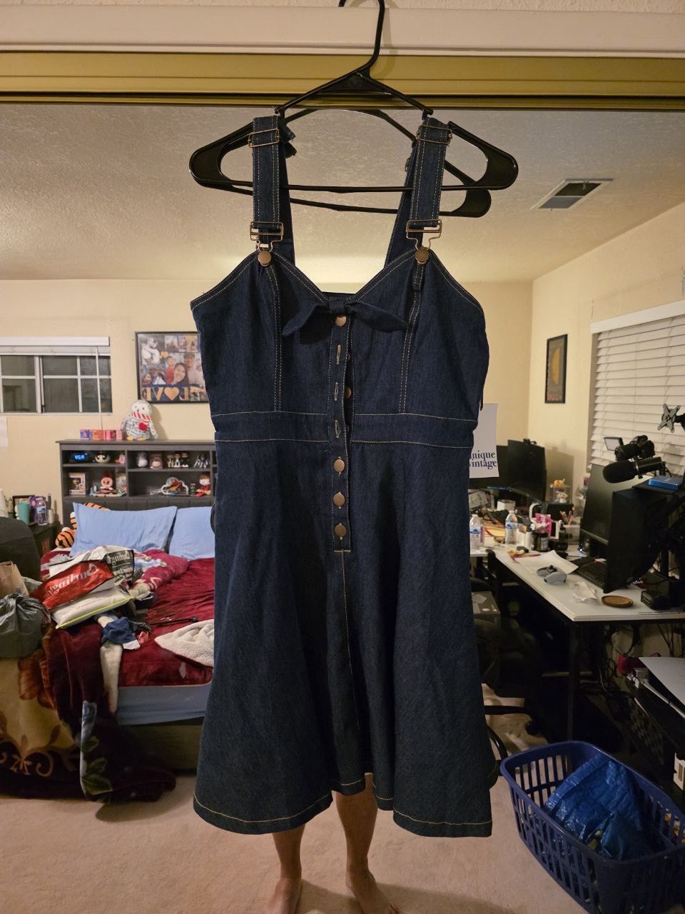 Brand New Denim Overall Dress