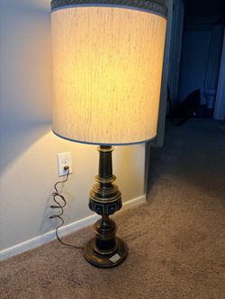 Vintage Brass Stiffel Lamp with Shade