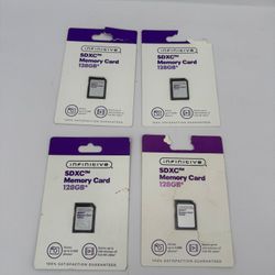 New Infinitive 128GB SDXC Memory Card  4 Count