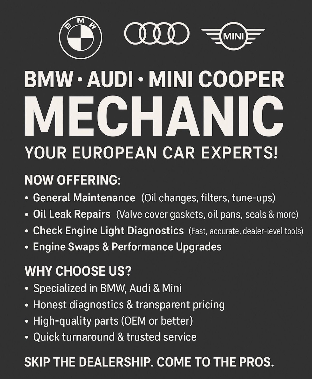 BMW Audi Mini Parts