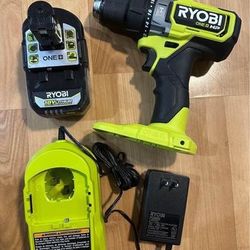 RYOBI ONE+ HP 18V Brushless Cordless 1/2 in. Hammer Drill Kit with (1) 4.0 Ah Batterry & Charge