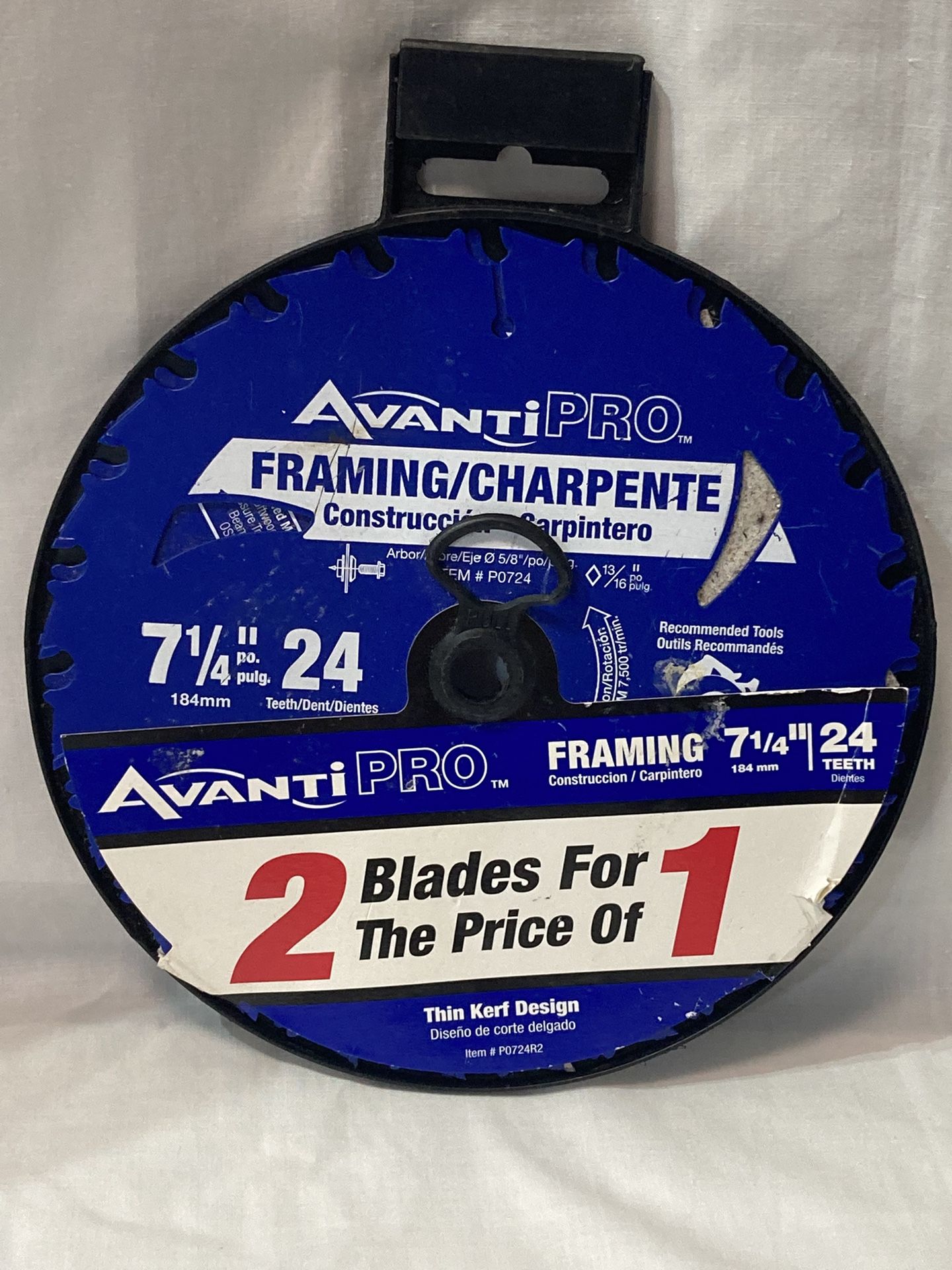 New AVANTIPRO 7 1/4” , 24 Teeth FRAMING BLADES (2 Blade Pack)