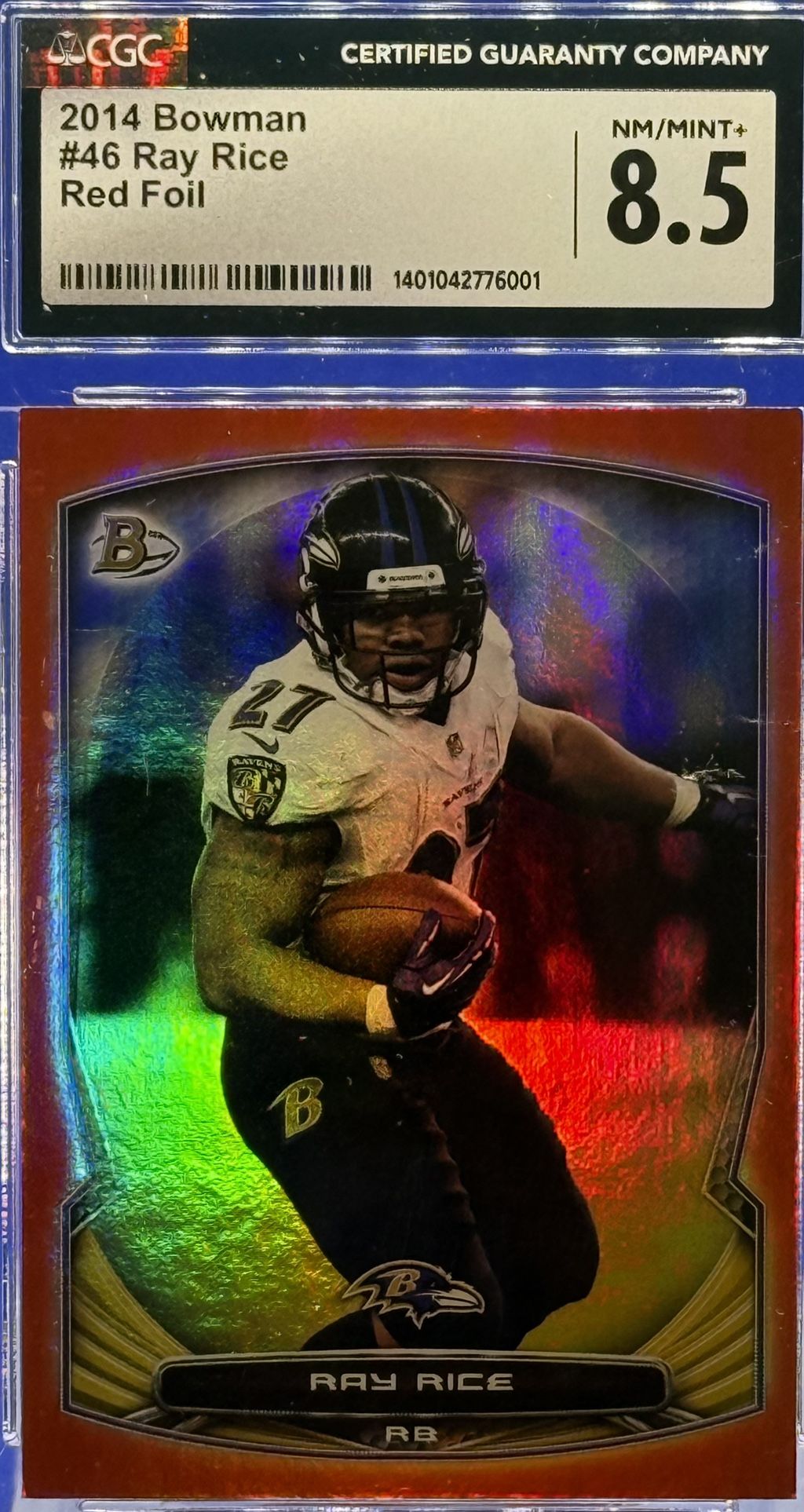 2014 Bowman #46 Ray Rice Red Foil /25