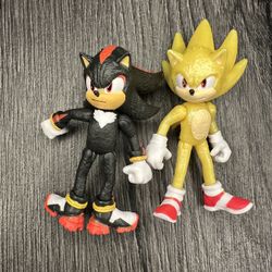 JakksPacific Sonic The Hedgehog 3 Shadow 5" Movie Figure Sega Video Game + Sonic