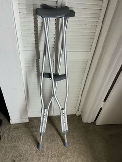 Adjustable Aluminum Underarm Crutches Pair