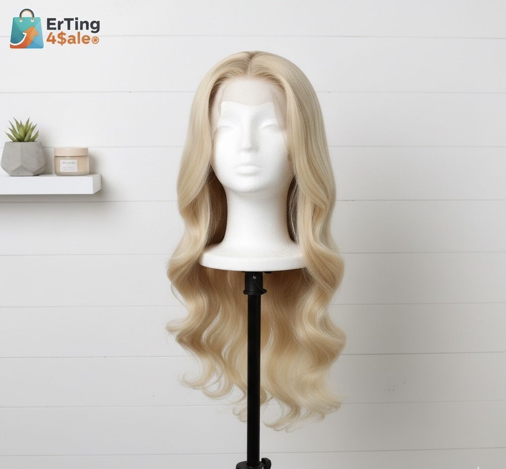 FULL LACE Blonde HUMAN Hair 24 Inch Wig