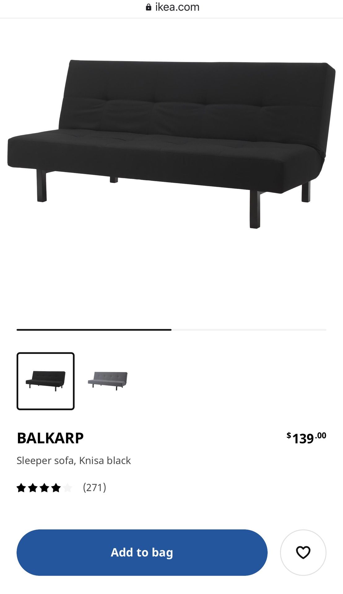 IKEA Sleeper sofa / futon