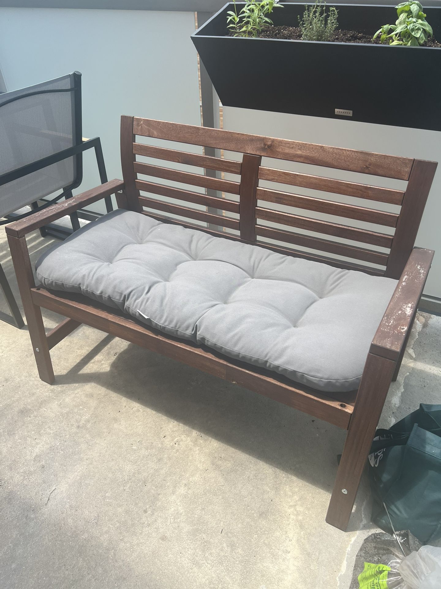 Ikea äpplarö discount bench with backrest