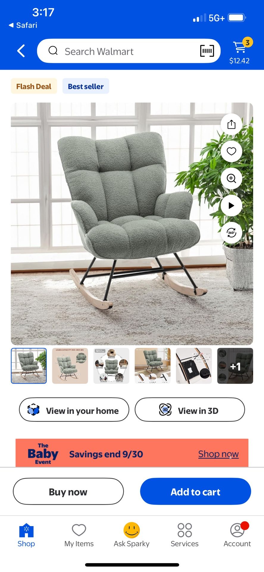 Rocking Chair. NIB $80