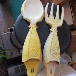 Mid century SEXTON USA Aluminum spoon fork wall art