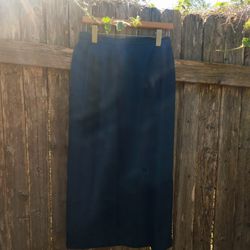 Vintage Adrianna Papell Silk Blue Skirt 