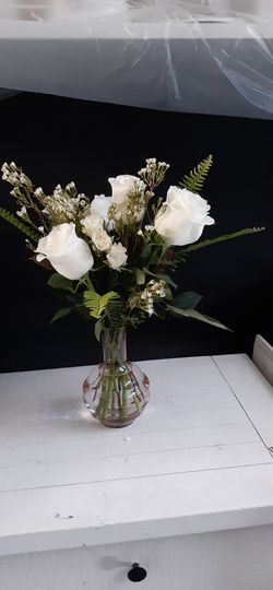 White Floral Arrangements... Flowers For Dad