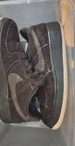 Nike Air Force 1 Low Black Corduroy Sneakers