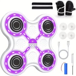 4 Keys Smart Boxing Machine, Boxing Machine With Boxing Gloves, Wall Mounted Boxing Trainer, Electronic Boxing Target Fitness Striking Equipment For H