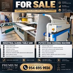 Industry sliding table saw and edge banding machine on sale