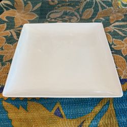 12” Square Platter, Cream Color