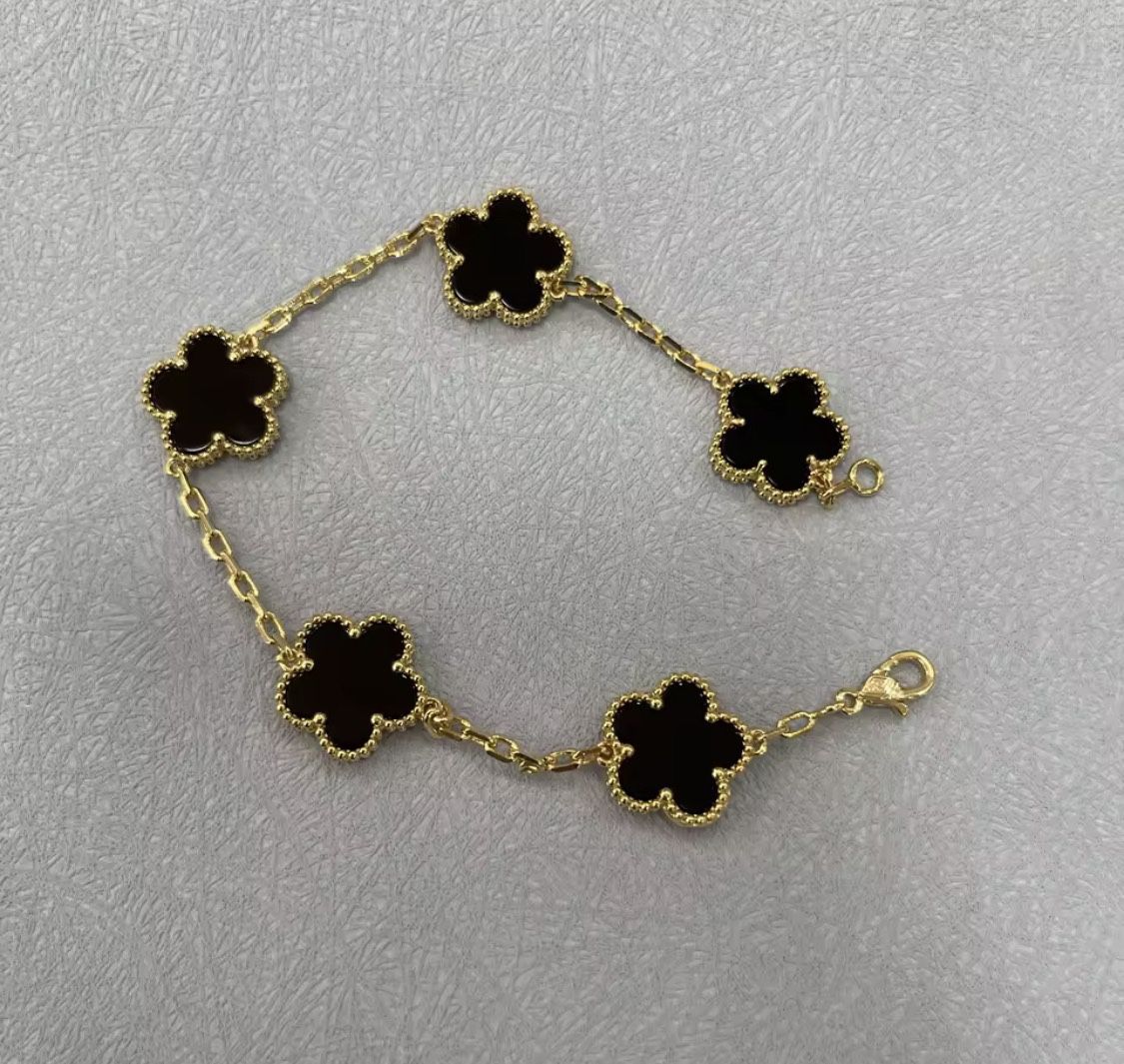 Clover Bracelet 925 Silver Gold Plated