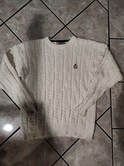 Chaps Ralph Lauren Cream Cable Knit Sweater - Size M