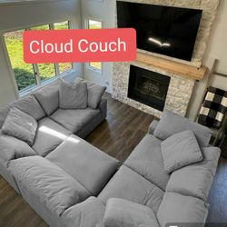 Gray Cloud Dupe Modular Sectional Couch Sofa Bobs