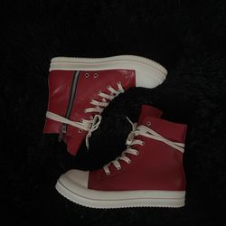 Red Leather Rick Owens