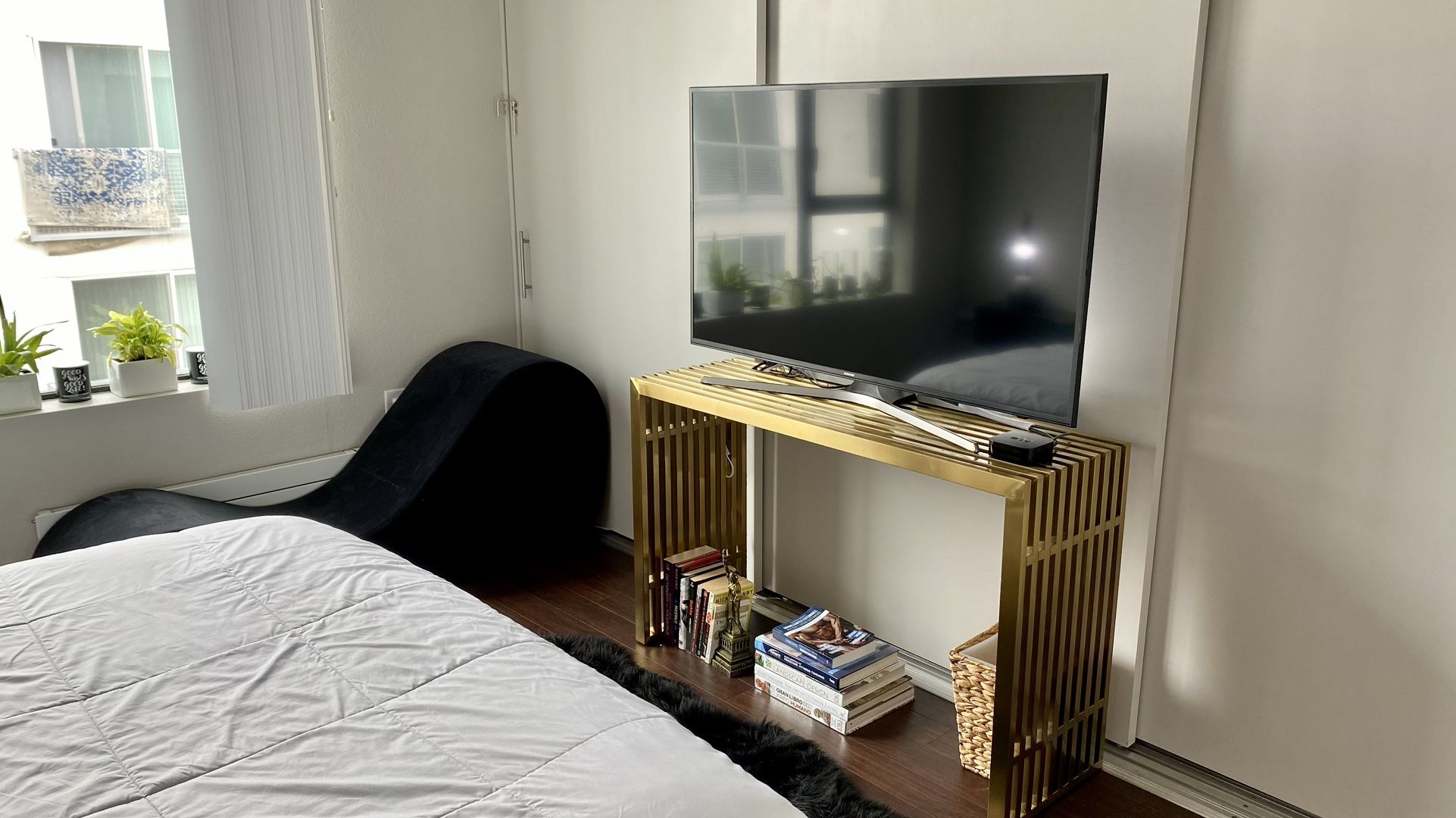 Gold Console Table & Bench