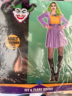 DC Joker Adult Standard Fit & Flare Dress Costume