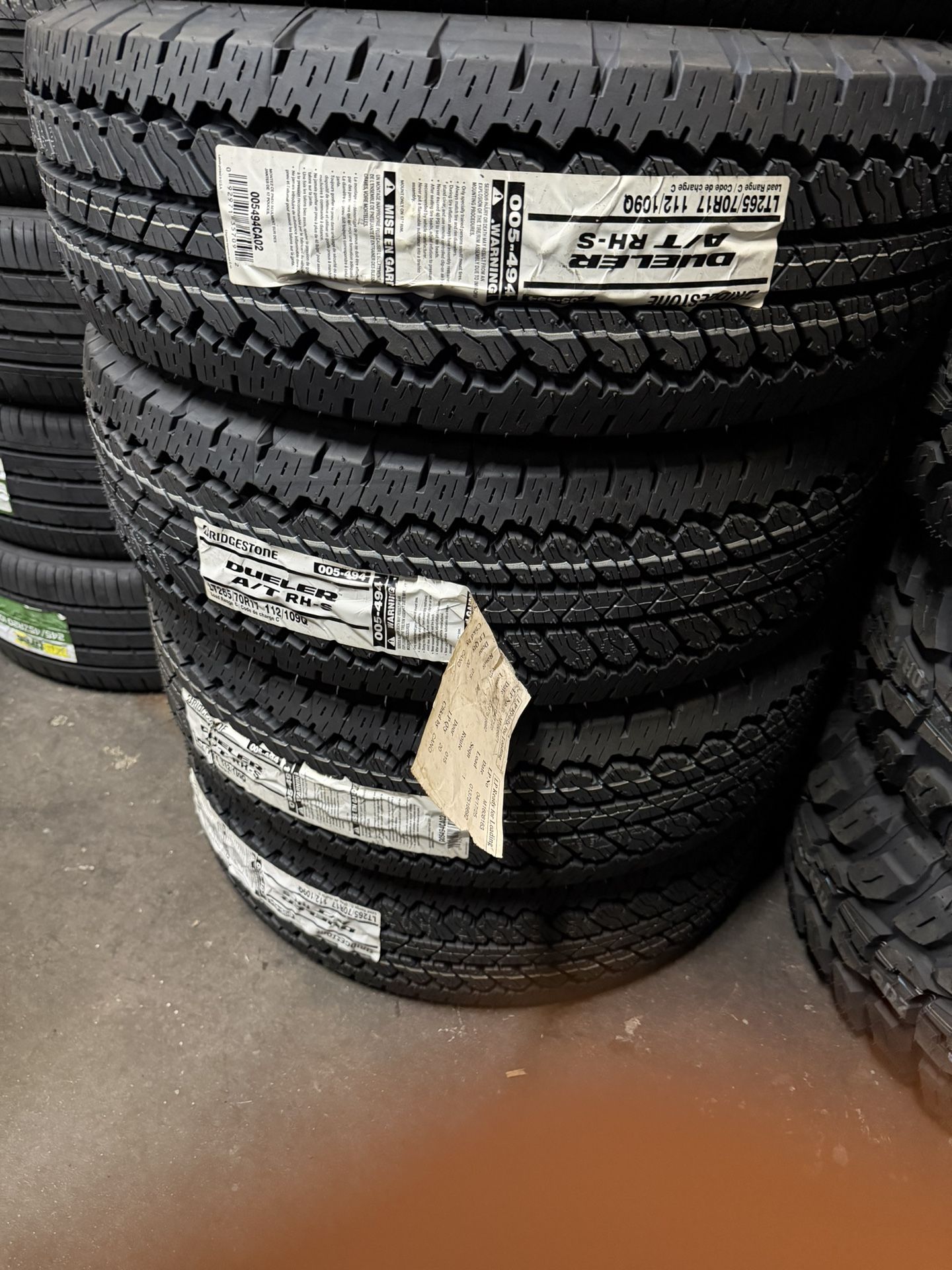 265/70/17 Bridgestone Load Range C Tires 
