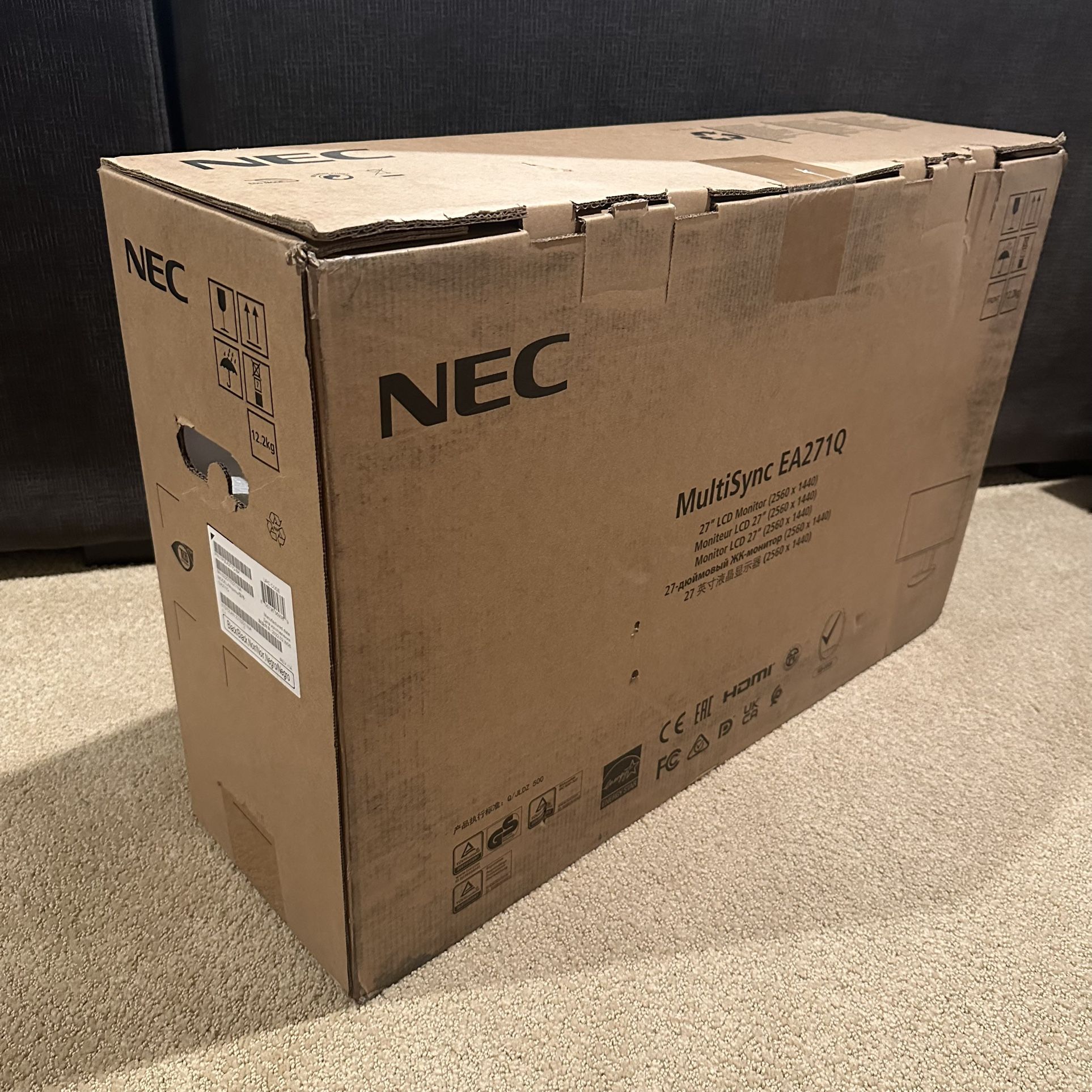 NEW - NEC MultiSync 27” LCD Monitor EA271Q