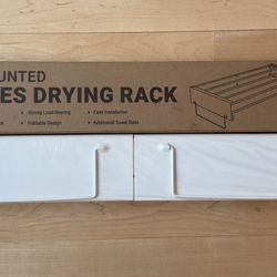 NEW Wall Mounted Clothes Drying Rack – Space-Saving Laundry Dryer for Clothing with 2 Towel Rails