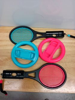 Nintendo Switch Joy-Con Racket and Wheel Attachments