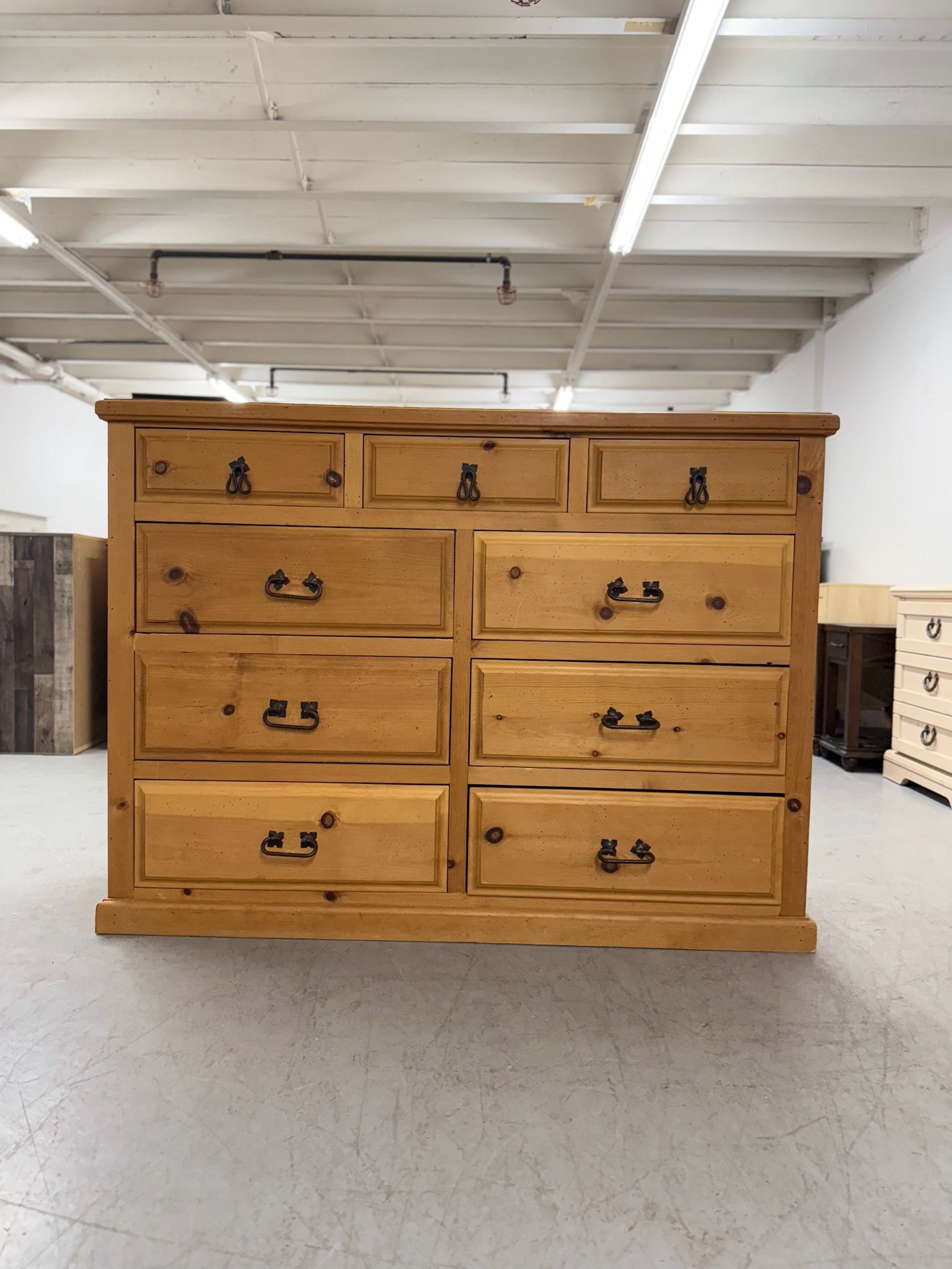 Wood 9 Drawer Dresser
