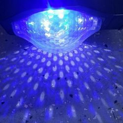 Motion Projector Light With Blue & White Dots Yard Decor
