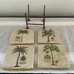 Stone Coasters & Metal Holder By Studio Vertu