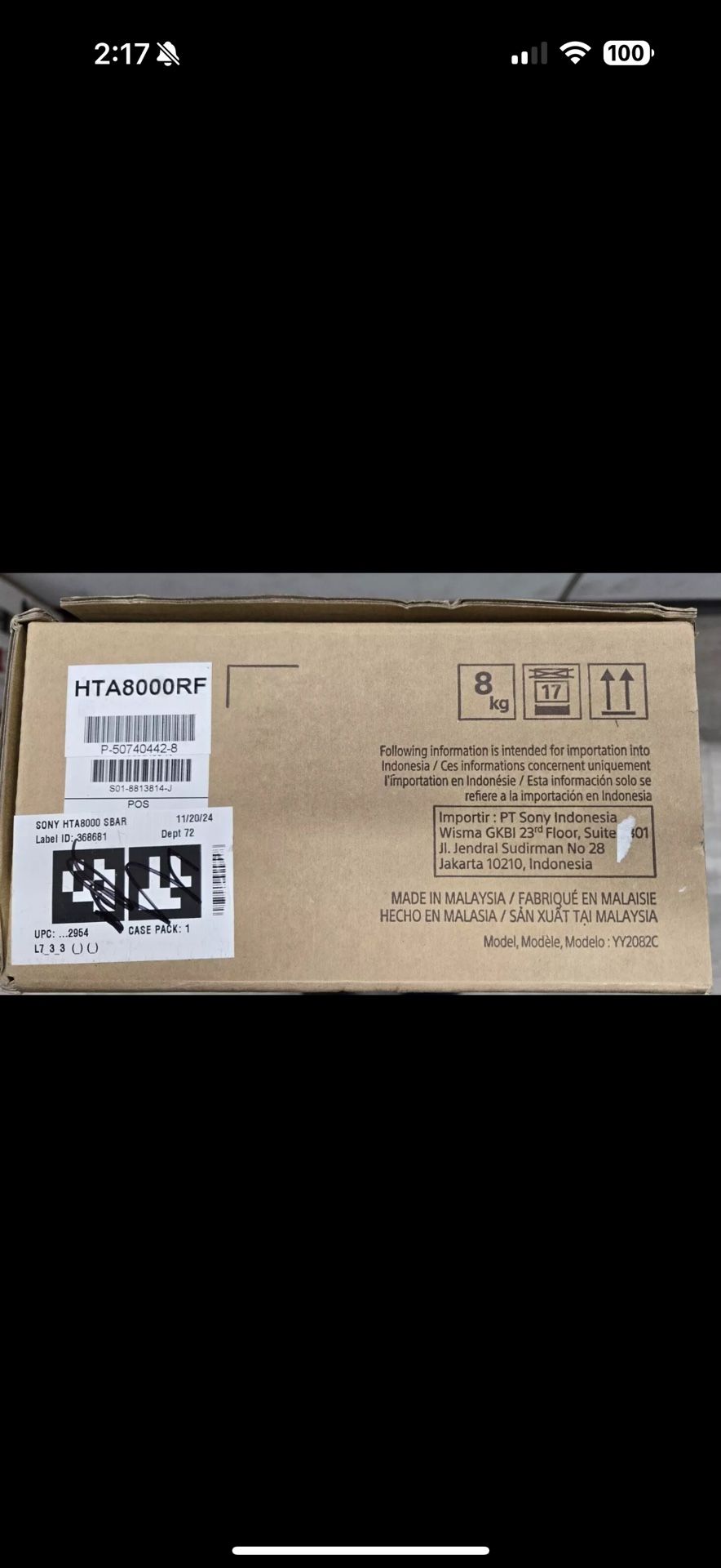 Sony HT-A8000 BRAVIA Theater Bar 8 with Dolby Atmos