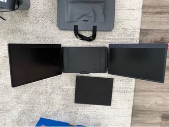 15.6” Triple Portable Laptop Monitor Extender – Dual Screen Setup w/ Carrying Case