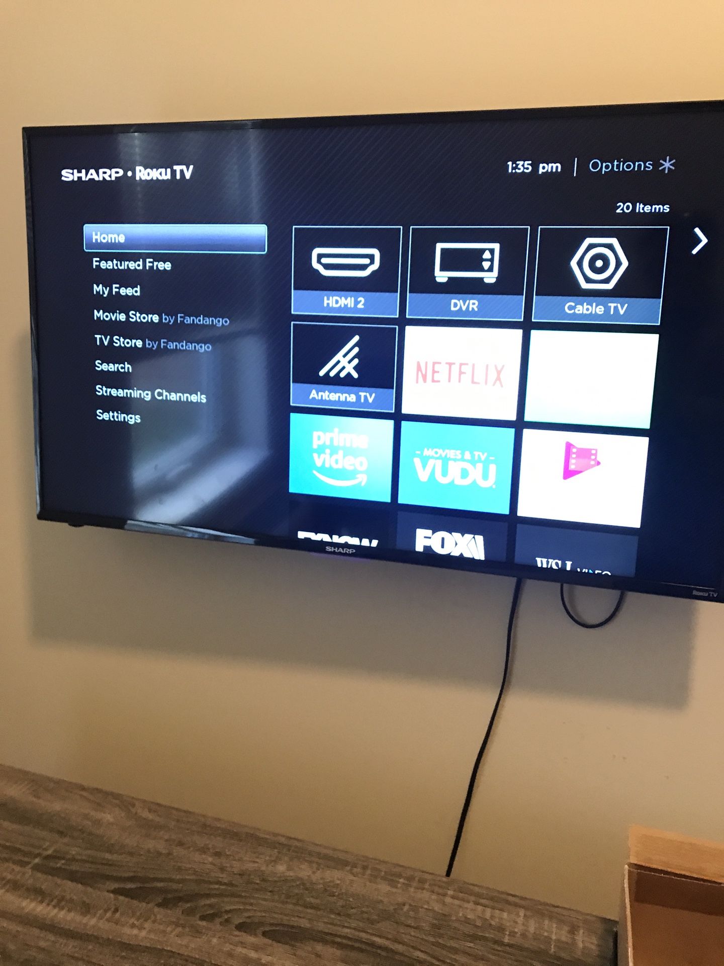 Sharp 43” Class LED 1080p Smart HDTV plus wall mount