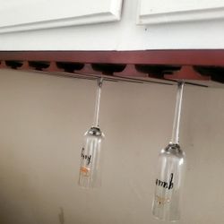 Under cabinet hanging wine glass Rack